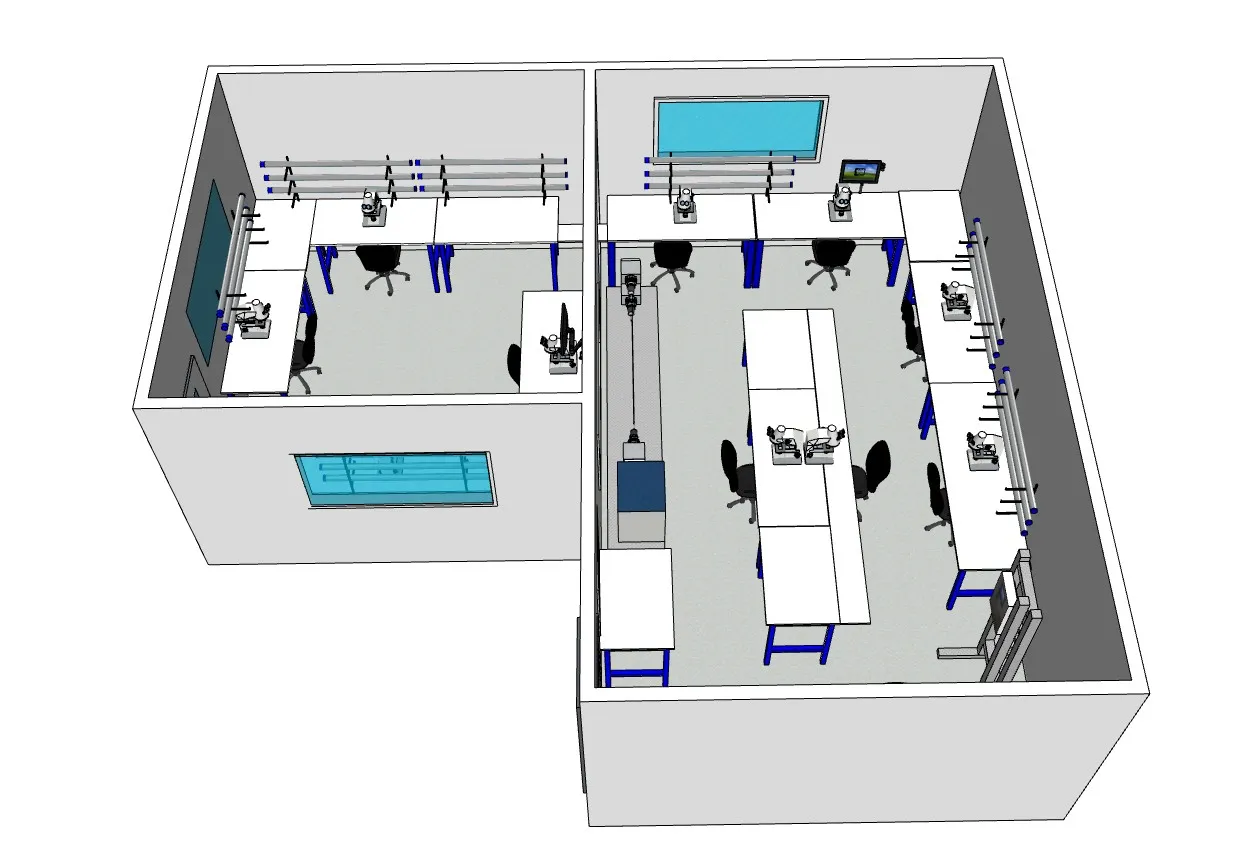 无尘室显微镜实验室SU模型 SU模型免费下载_sketchup模型