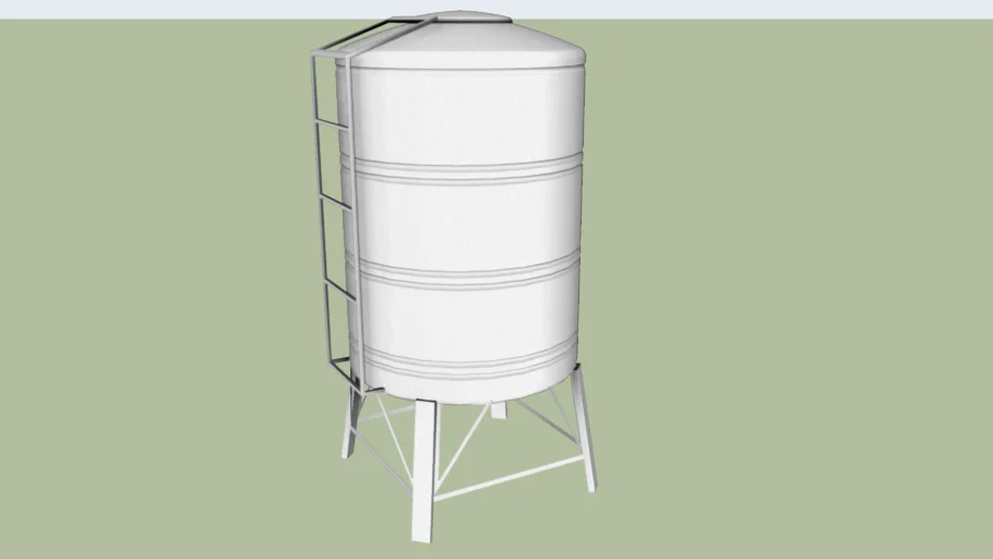 工业高位水塔SU模型 SU模型免费下载_sketchup模型