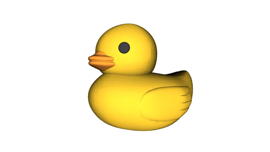 卡通小黄鸭玩具SU模型 SU模型免费下载_sketchup模型