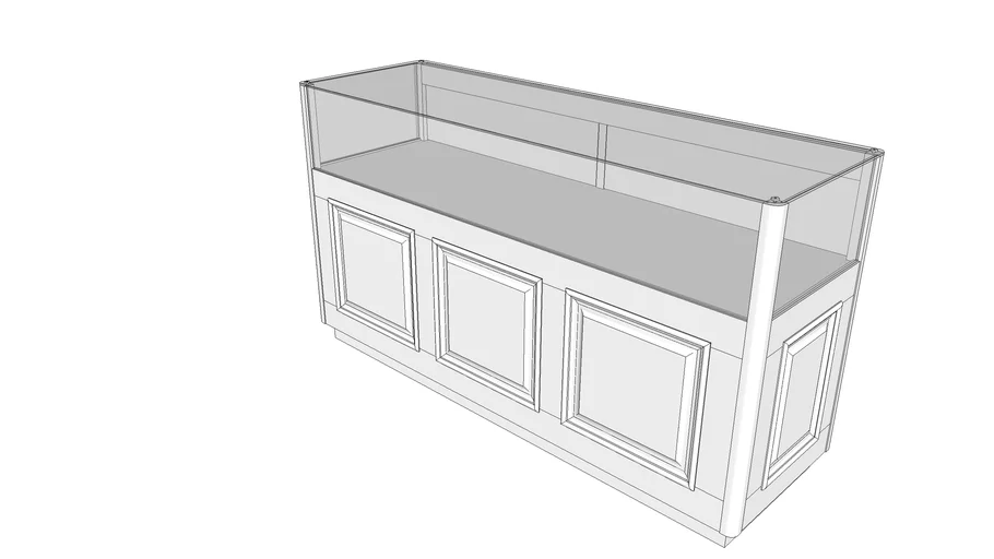 珠宝店玻璃展柜(展示柜)SU模型 SU模型免费下载_sketchup模型