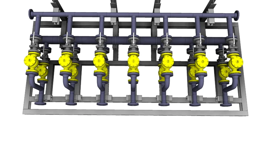 工业歧管阀门压力表SU模型 SU模型免费下载_sketchup模型