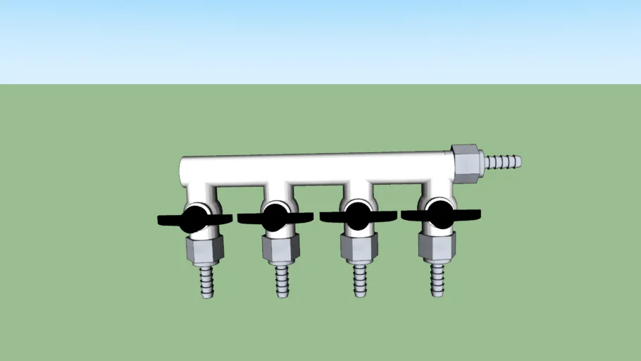 气体分流歧管SU模型 SU模型免费下载_sketchup模型