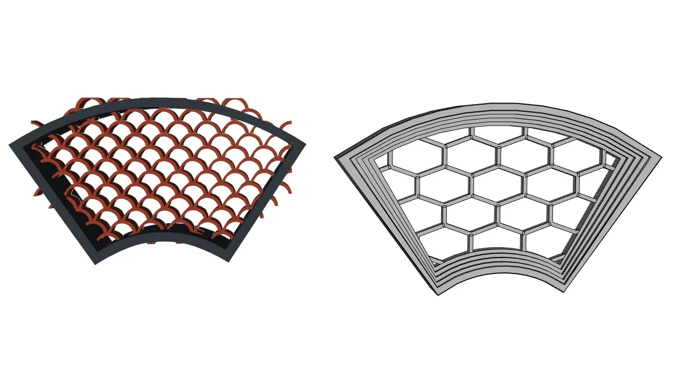 中式扇形窗花SU模型 SU模型免费下载_sketchup模型