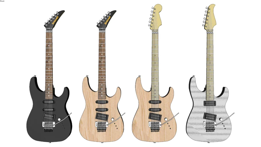 摇滚电吉他乐器组合SU模型 SU模型免费下载_sketchup模型