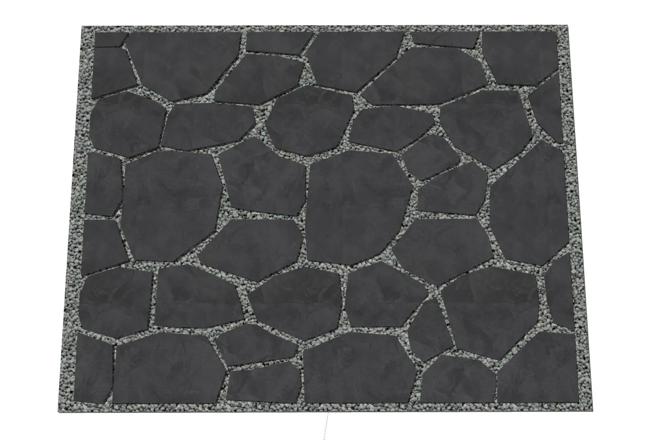 现代石板路铺地SU模型 SU模型免费下载_sketchup模型