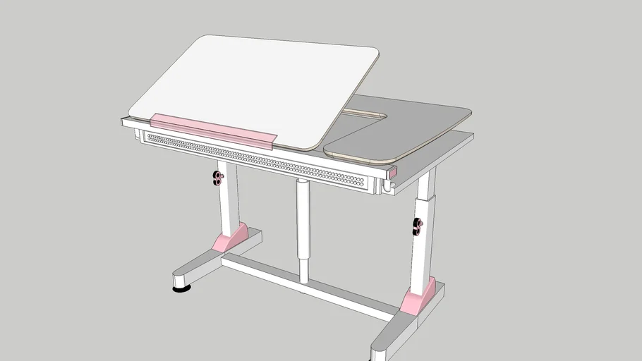 可升降儿童学习书桌SU模型 SU模型免费下载_sketchup模型