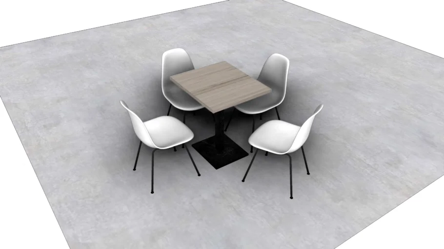 简约方桌椅SU模型 SU模型免费下载_sketchup模型