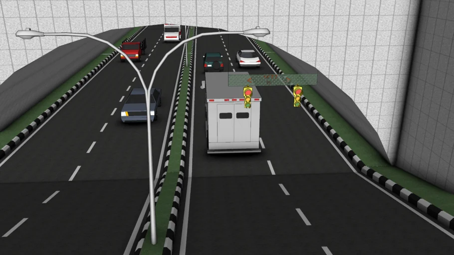 城市下沉公路隧洞SU模型 SU模型免费下载_sketchup模型