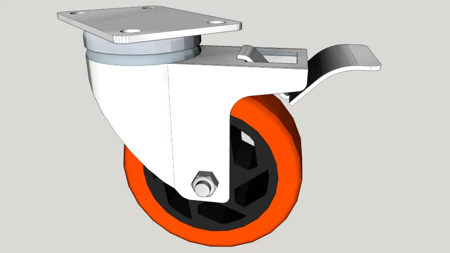 带刹车福马轮万向轮SU模型 SU模型免费下载_sketchup模型
