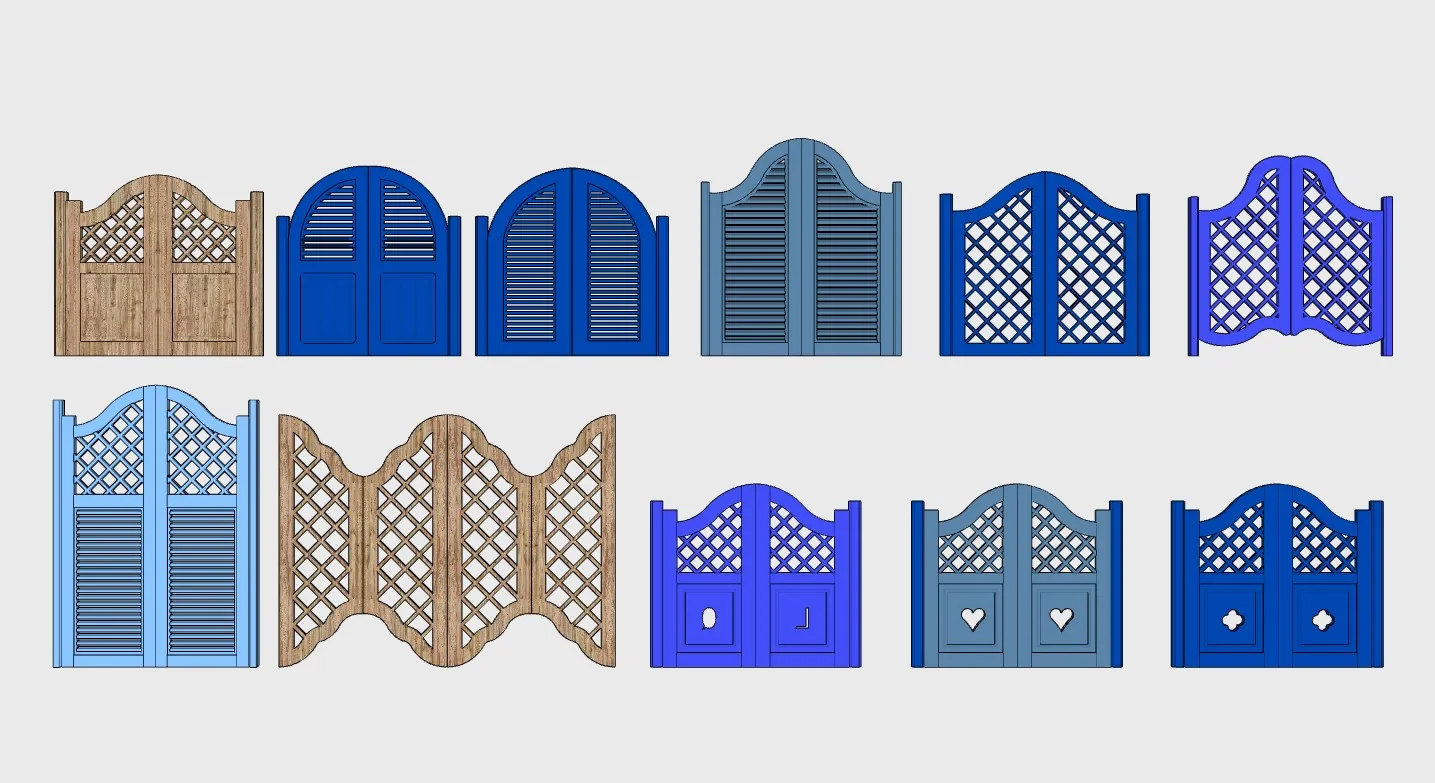 地中海风格庭院门SU模型 SU模型免费下载_sketchup模型