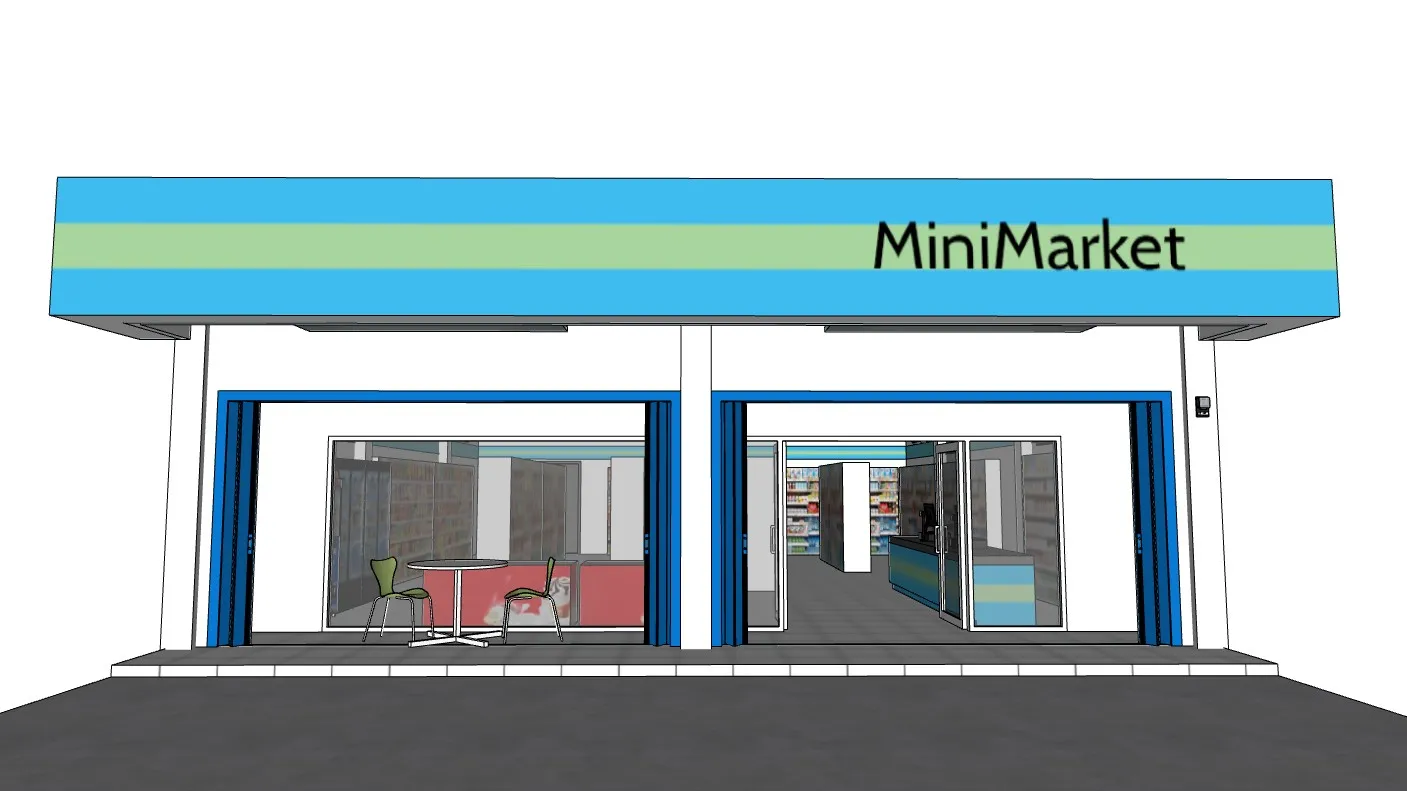 小型便利店超市SU模型 SU模型免费下载_sketchup模型