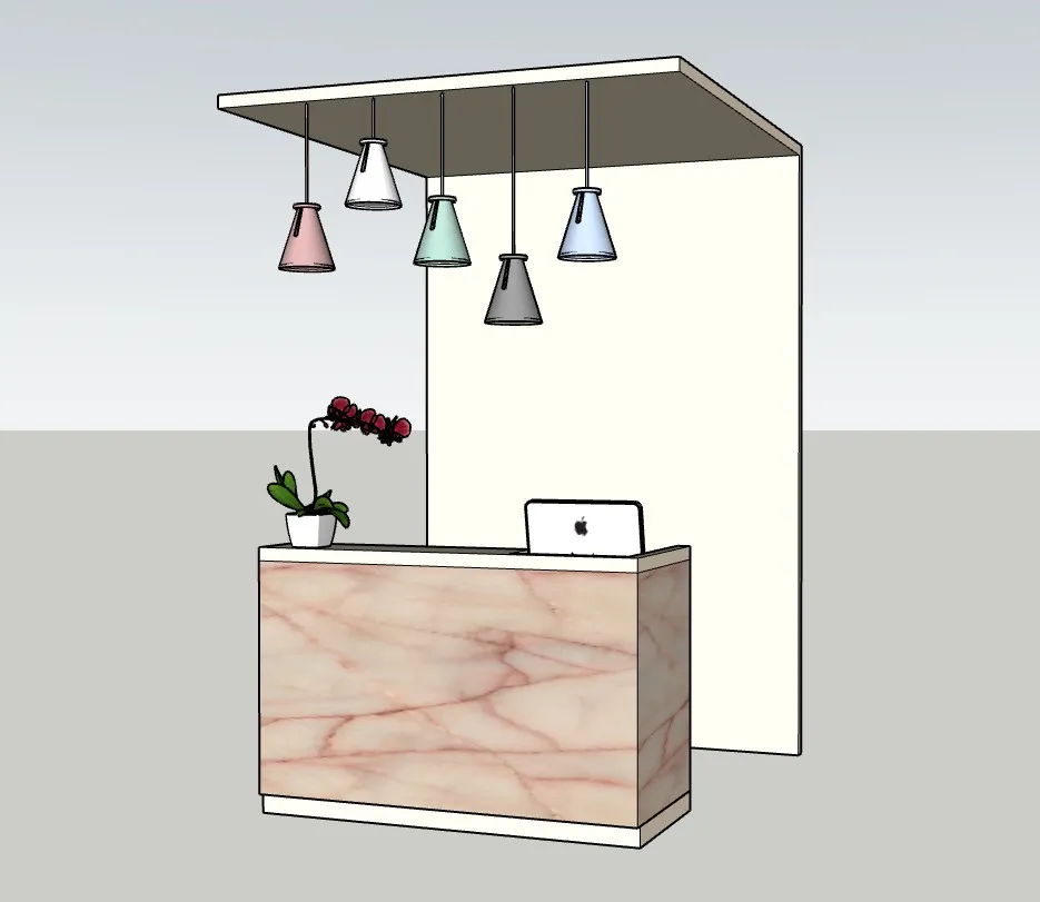 轻奢大理石前台收银台SU模型 SU模型免费下载_sketchup模型
