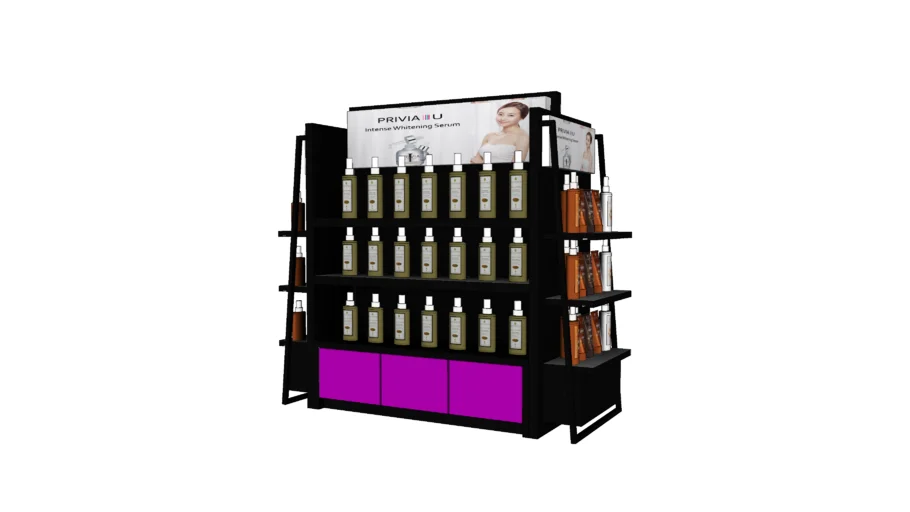 化妆品展示货架SU模型 SU模型免费下载_sketchup模型