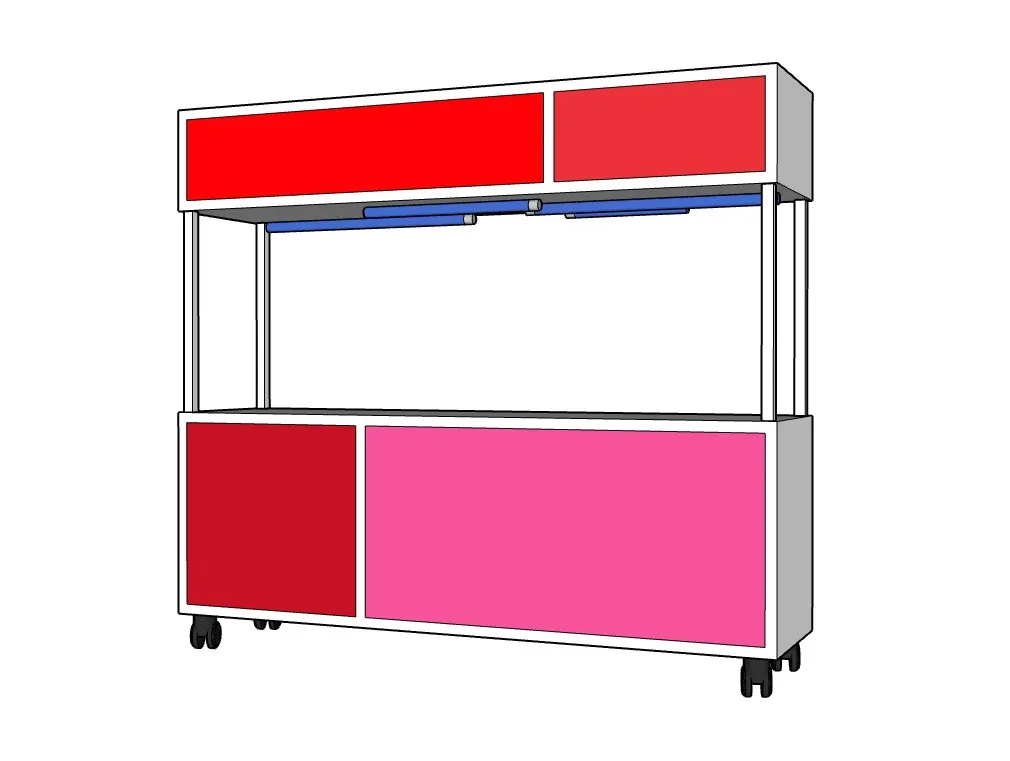 烧烤摊串串摊麻辣烫SU模型 SU模型免费下载_sketchup模型