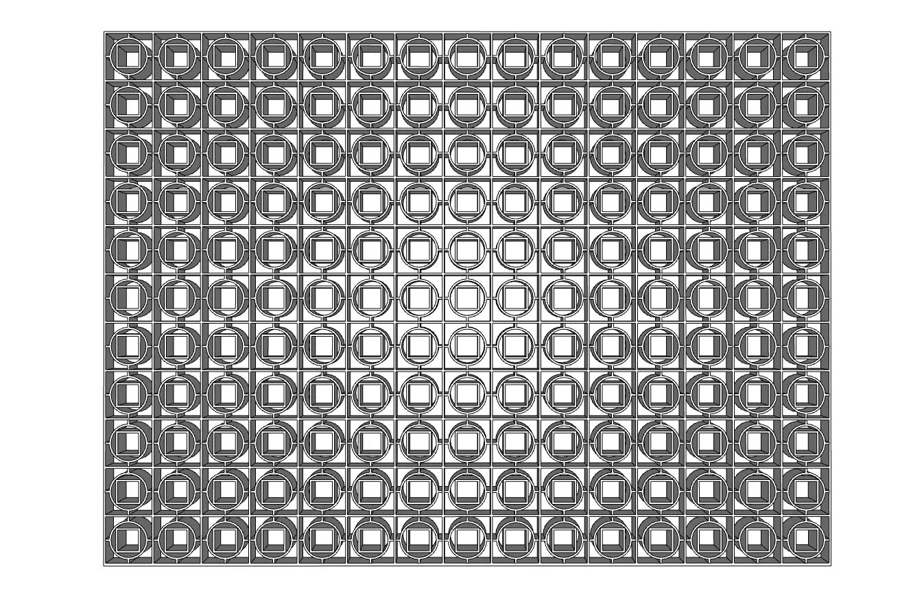几何镂空玻璃隔断SU模型 SU模型免费下载_sketchup模型