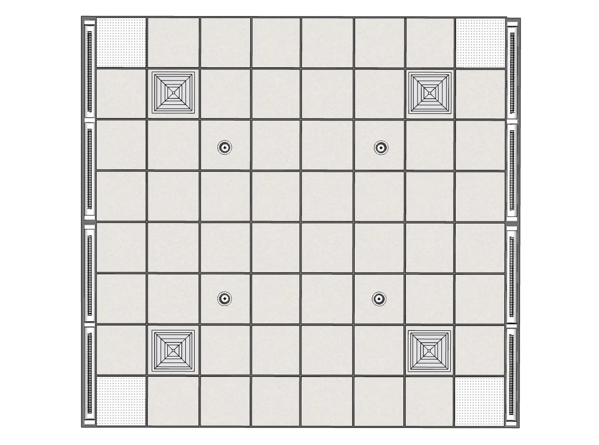 天花板铝扣板吊顶SU模型 SU模型免费下载_sketchup模型