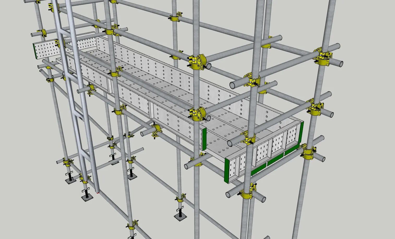 扣件式钢管脚手架SU模型 SU模型免费下载_sketchup模型