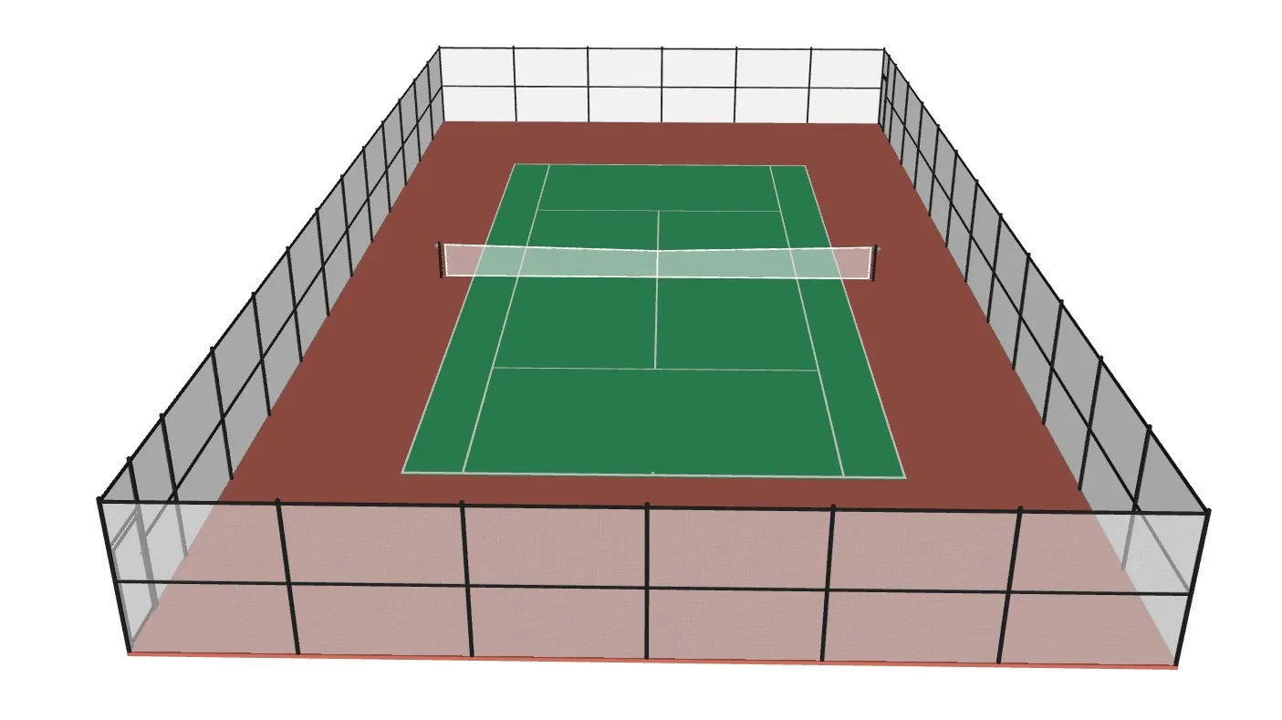 网球场围栏组合SU模型 SU模型免费下载_sketchup模型