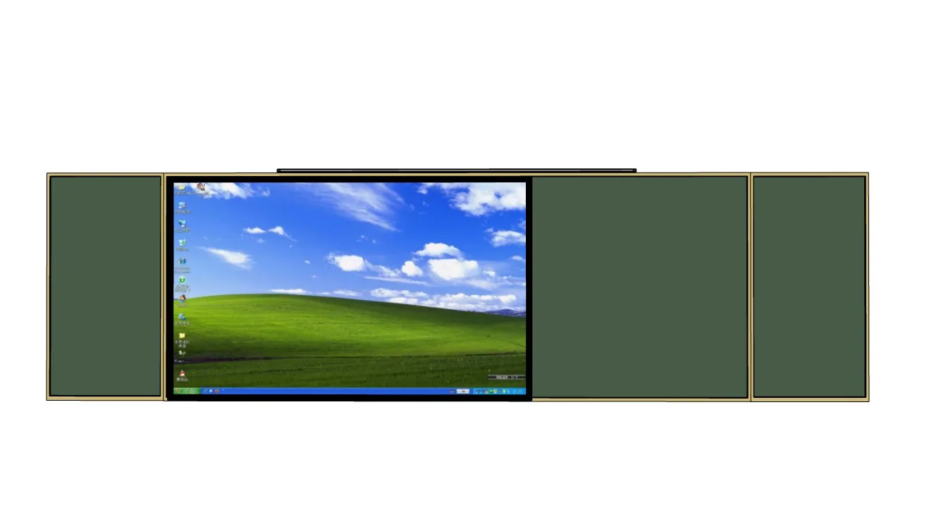 智慧教室推拉黑板SU模型 SU模型免费下载_sketchup模型