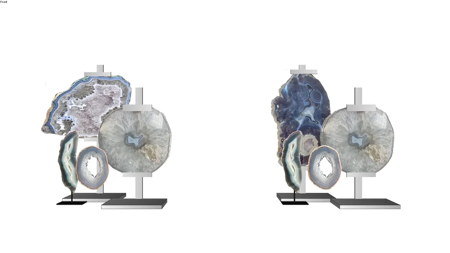 玛瑙切片装饰摆件SU模型 SU模型免费下载_sketchup模型