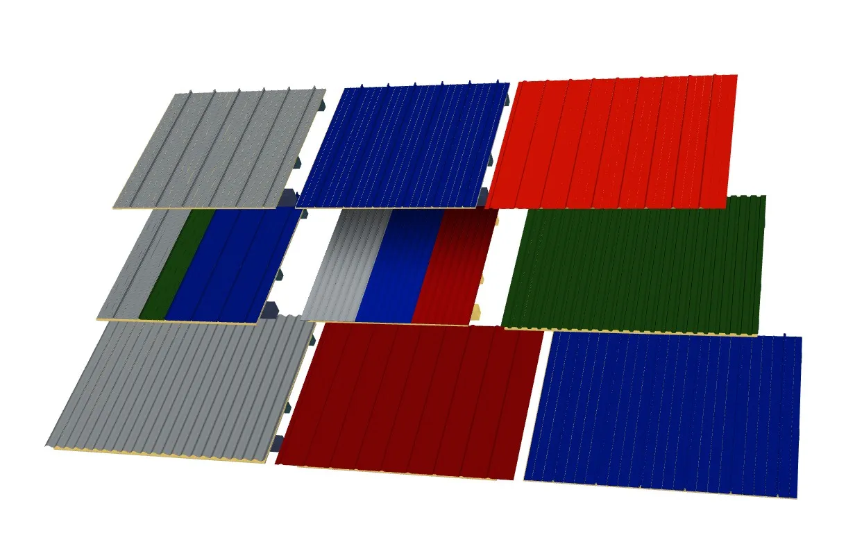 多色彩钢瓦楞板SU模型 SU模型免费下载_sketchup模型