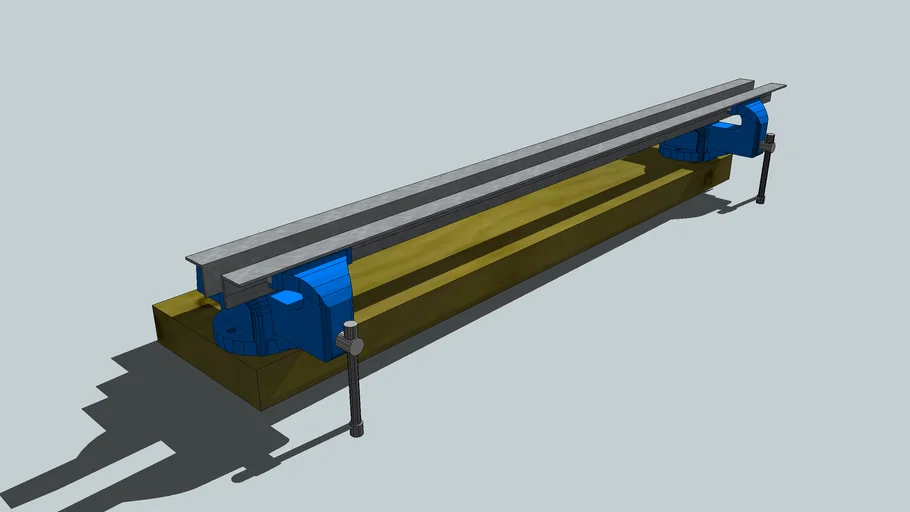工字钢夹具角铁组合SU模型 SU模型免费下载_sketchup模型