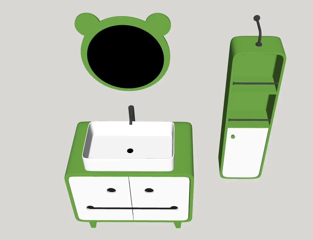 卡通儿童洗手台SU模型 SU模型免费下载_sketchup模型
