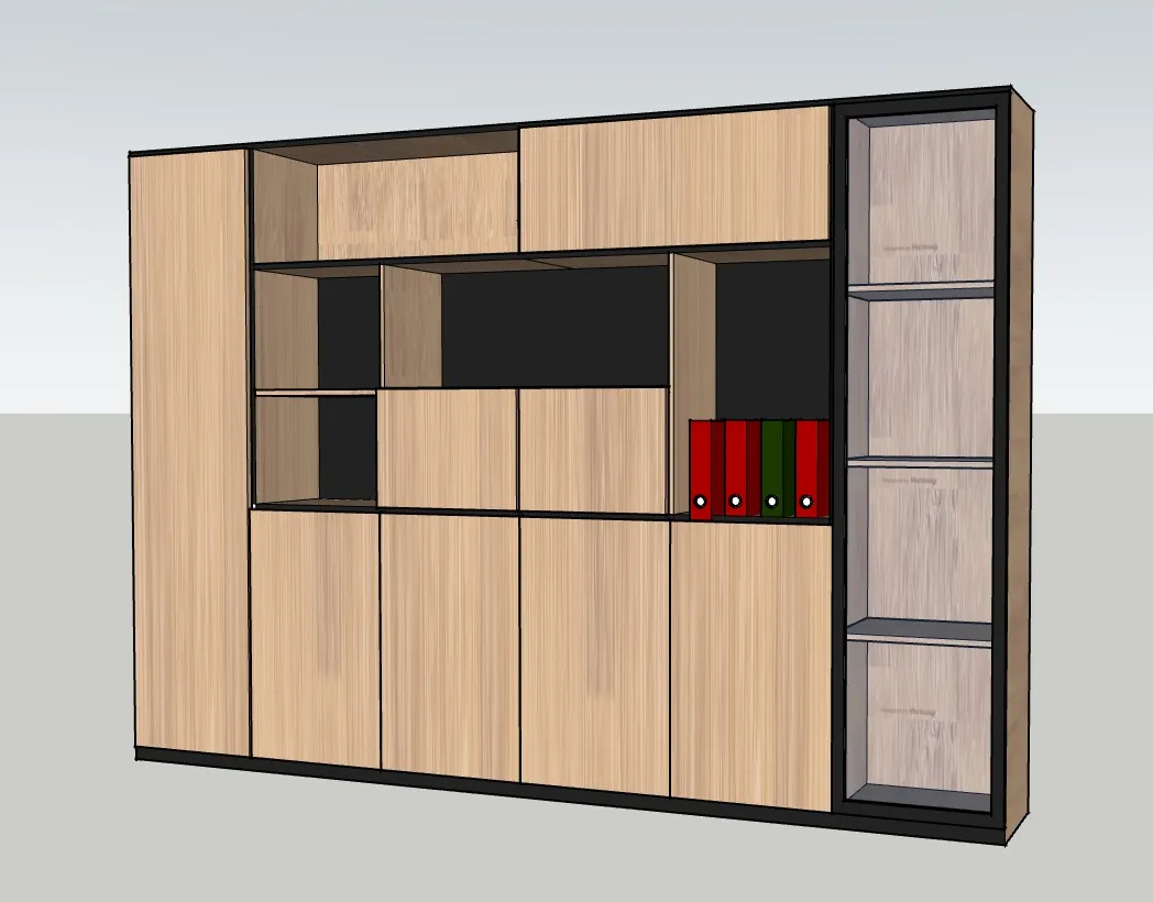 资料架文件柜SU模型 SU模型免费下载_sketchup模型