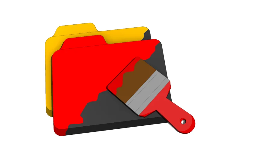 文件夹图标油漆刷SU模型 SU模型免费下载_sketchup模型