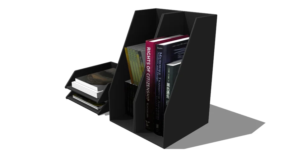 办公文件收纳架SU模型 SU模型免费下载_sketchup模型