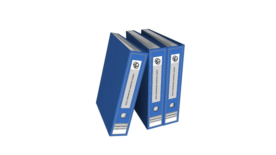 蓝色办公活页文件夹SU模型 SU模型免费下载_sketchup模型