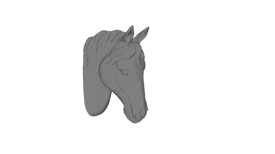 马头雕塑装饰SU模型 SU模型免费下载_sketchup模型