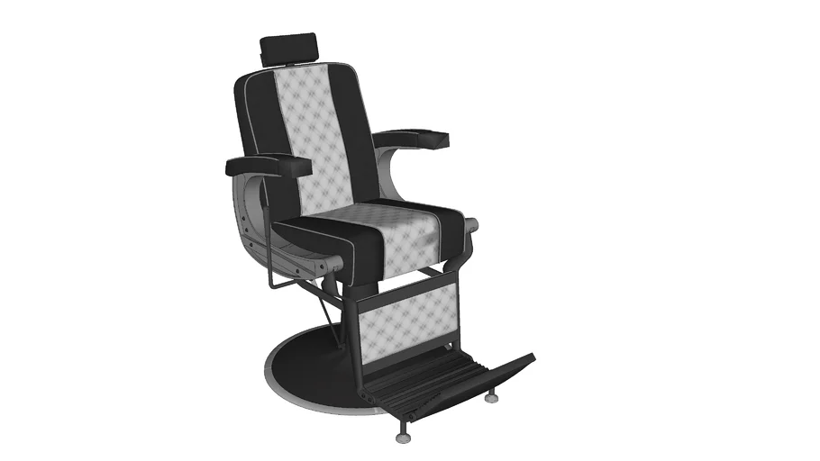 复古风格理发椅SU模型 SU模型免费下载_sketchup模型