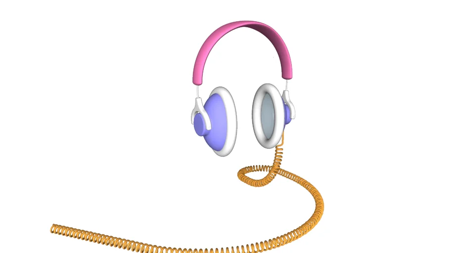 复古弹簧线头戴耳机模型 SU模型免费下载_sketchup模型