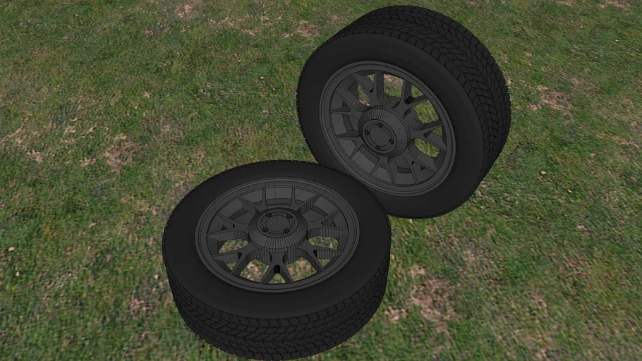 汽车轮毂轮胎SU模型 SU模型免费下载_sketchup模型