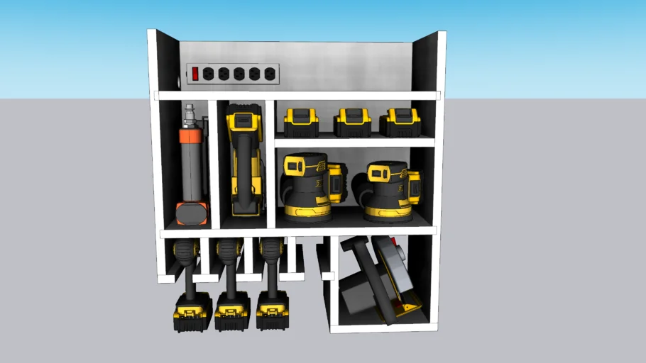 电动工具收纳柜SU模型 SU模型免费下载_sketchup模型