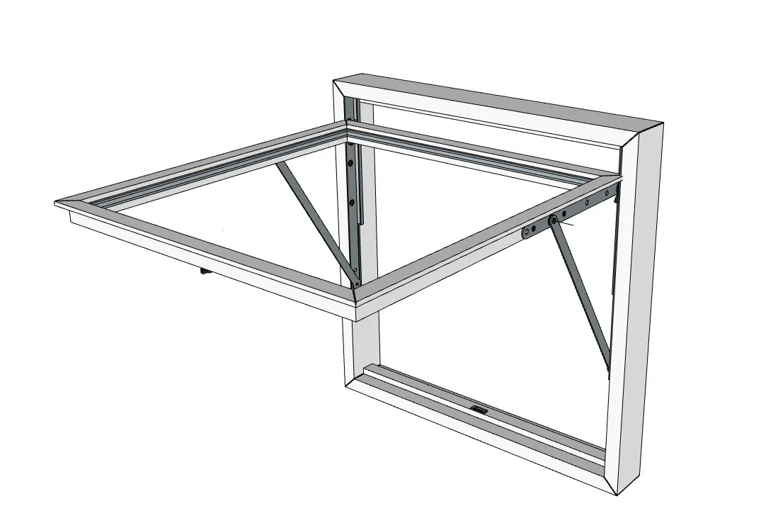 折叠液压窗五金SU模型 SU模型免费下载_sketchup模型