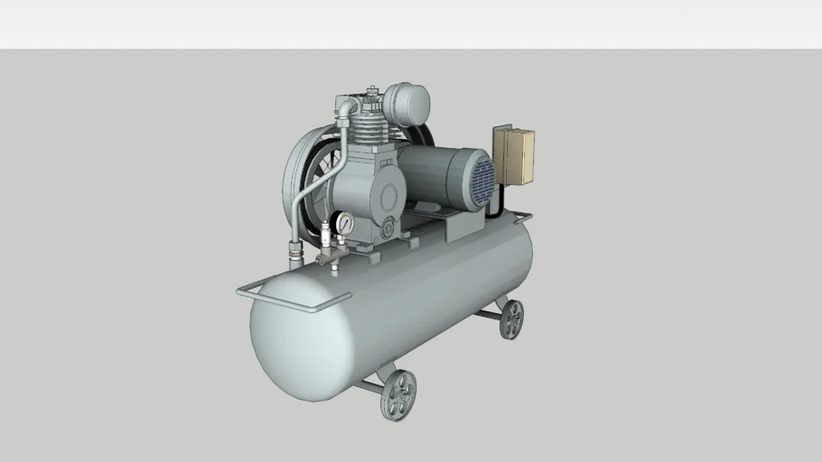 移动式空气压缩机SU模型 SU模型免费下载_sketchup模型
