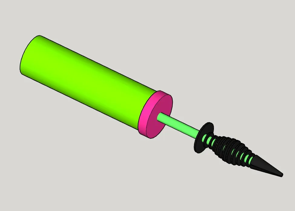 便携气球打气筒SU模型 SU模型免费下载_sketchup模型