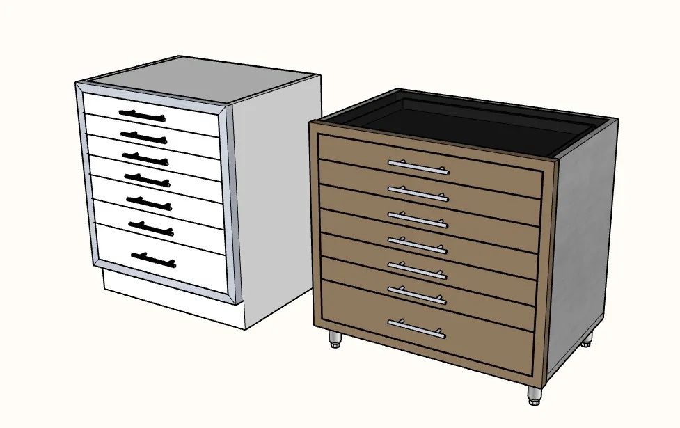 北欧斗柜金属拉手SU模型 SU模型免费下载_sketchup模型