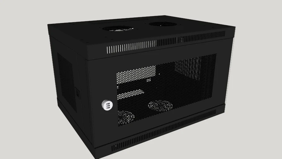 6U壁挂式网络机柜SU模型 SU模型免费下载_sketchup模型
