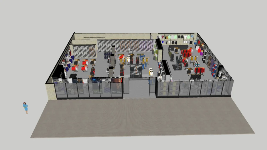 现代体育商店SU模型 SU模型免费下载_sketchup模型