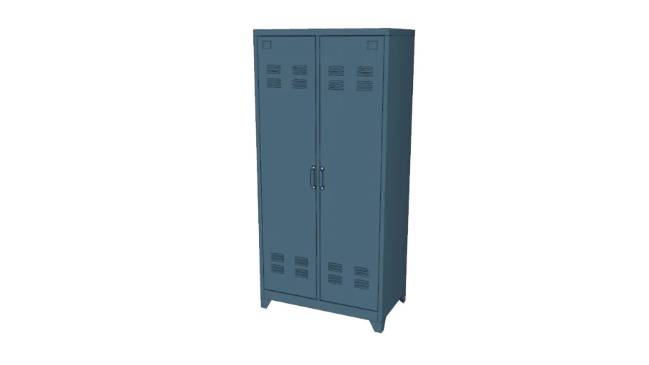 双门铁皮柜储物柜SU模型 SU模型免费下载_sketchup模型