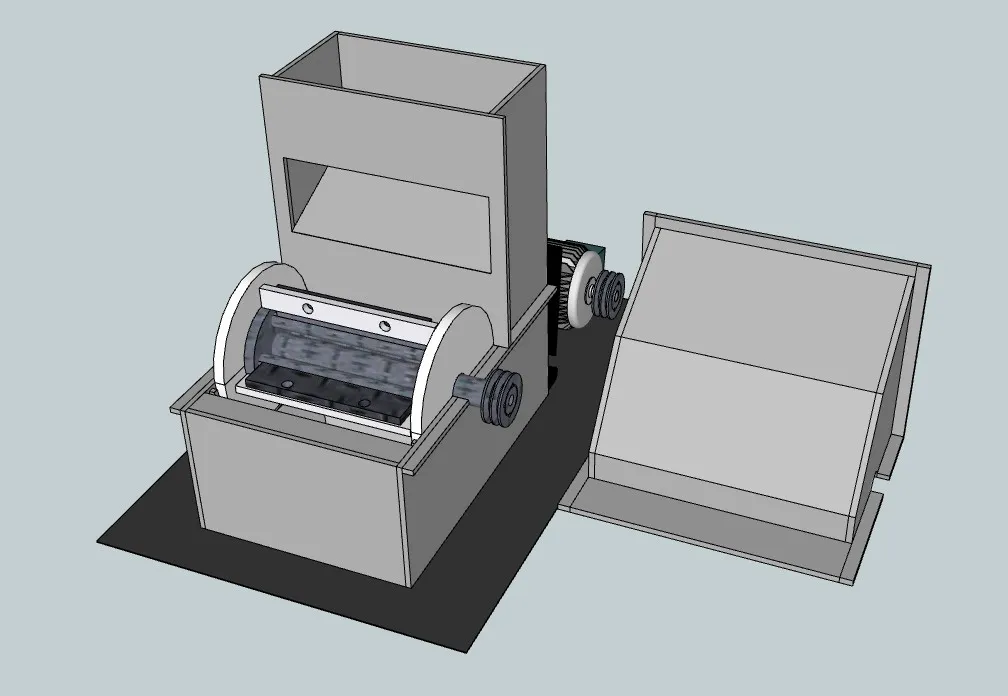 工业破碎粉碎机SU模型 SU模型免费下载_sketchup模型