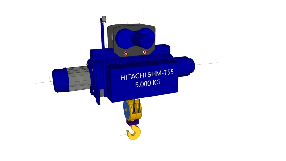 工业提升机电动葫芦SU模型 SU模型免费下载_sketchup模型