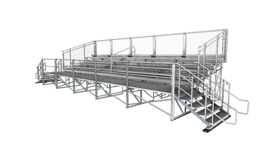 大型高架看台SU模型 SU模型免费下载_sketchup模型