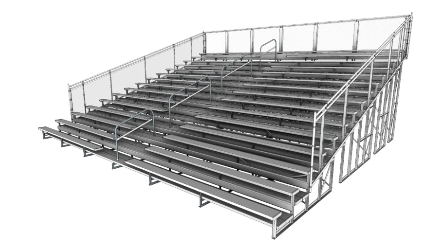 多层金属看台SU模型 SU模型免费下载_sketchup模型