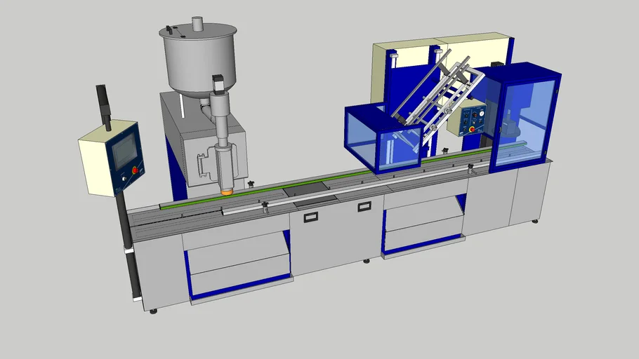 自动化灌装生产线SU模型 SU模型免费下载_sketchup模型