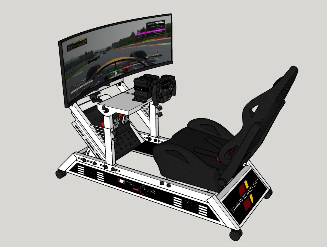 赛车模拟驾驶游戏机SU模型 SU模型免费下载_sketchup模型