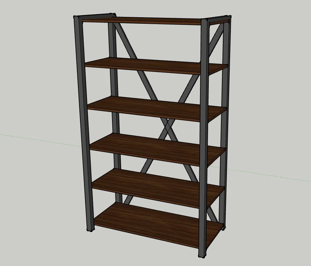 工业货架置物架SU模型 SU模型免费下载_sketchup模型